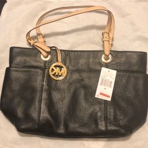 Michael Kors Jet Set TZ tote genuine leather black